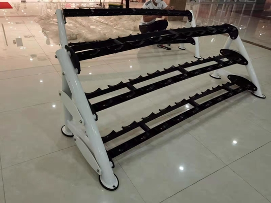حامل دمبل للياقة البدنية 15 زوجًا من 3 طبقات دمبل 2490 * 690 * 760 مللي متر